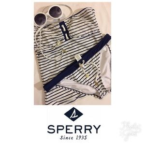 Sperry 2 Piece Swimsuit Sequin/Gold Detail Sequin